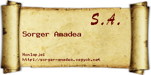 Sorger Amadea névjegykártya